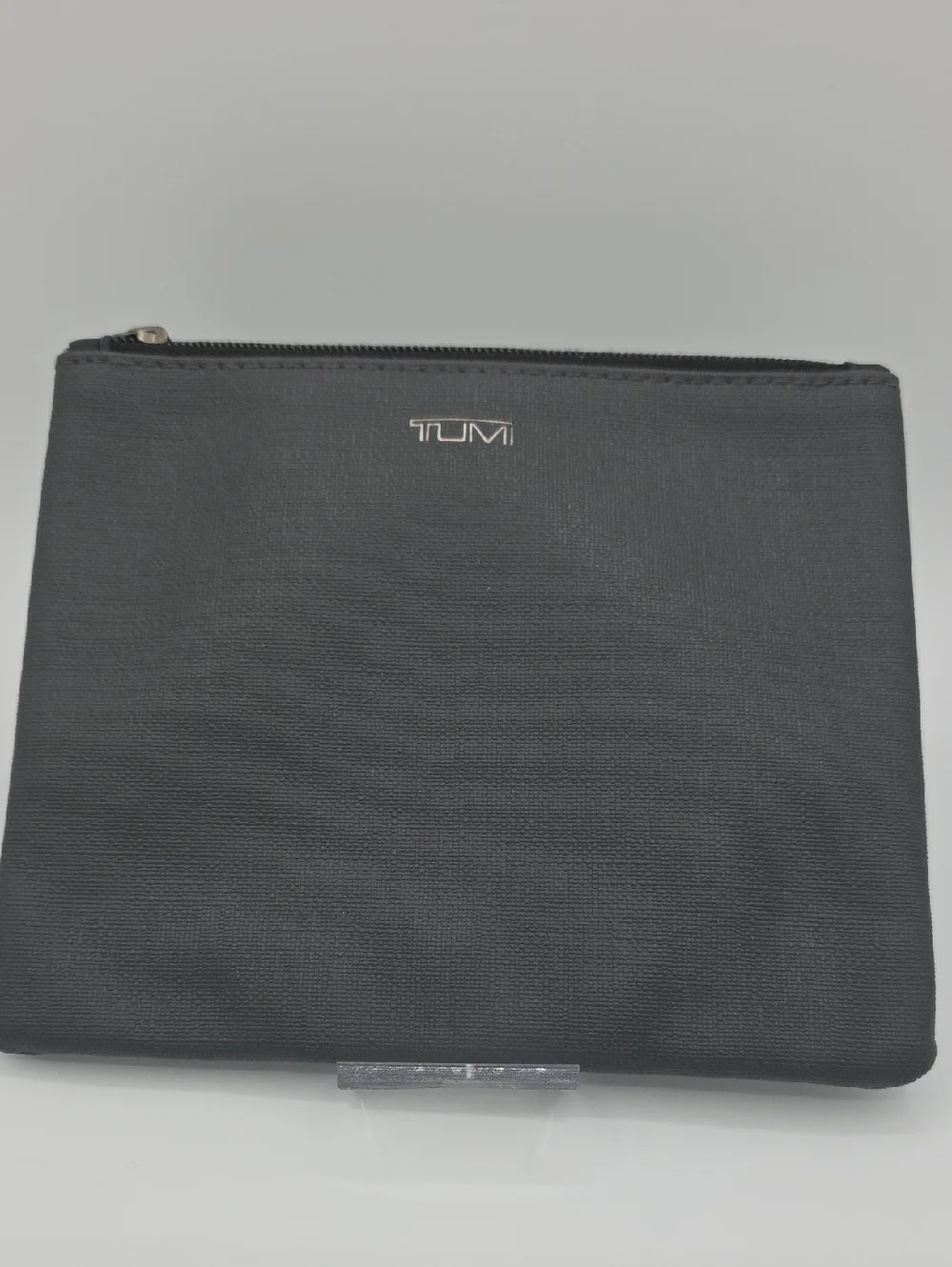 TUMI For DELTA Tumi Black Toiletry Pouch with‎ Silver Logo